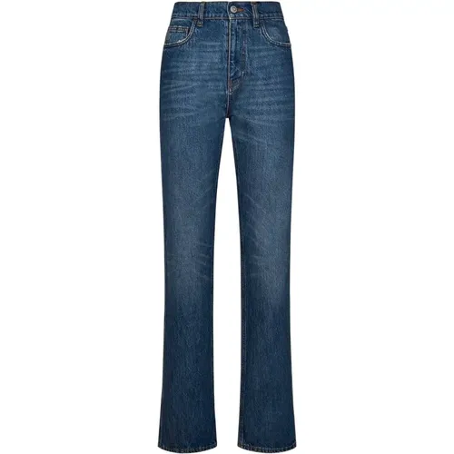 Blaue High-Waisted Slim Fit Jeans - Coperni - Modalova