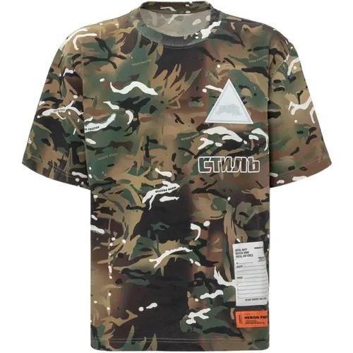 Green Cotton T-Shirt Aw22 , male, Sizes: M - Heron Preston - Modalova