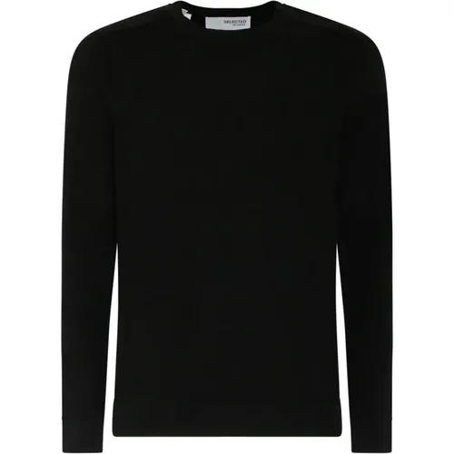 Cotton Knitted Jumper , male, Sizes: M, S, XL - Selected Homme - Modalova