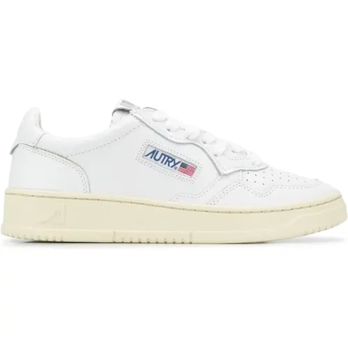 Weiße Low-Top Sneakers , Damen, Größe: 39 EU - Autry - Modalova