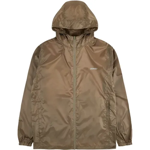 Taupe Packable Windbreaker , male, Sizes: S, M, XS - Gramicci - Modalova