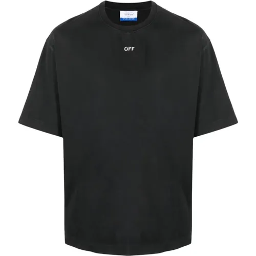 Schwarze T-Shirts Polos für Herren , Herren, Größe: S - Off White - Modalova