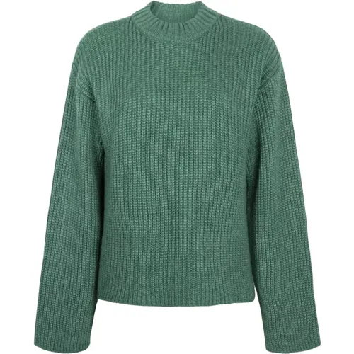 Grüner Wool Poly Pullover , Damen, Größe: S - Jane Lushka - Modalova