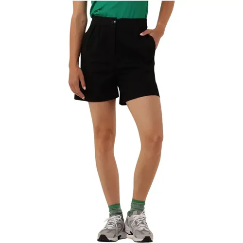 Schwarze High-Waist-Shorts , Damen, Größe: XS - Selected Femme - Modalova