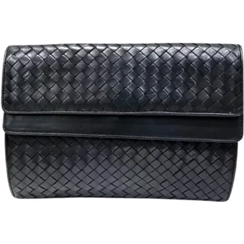 Pre-owned Leather clutches , male, Sizes: ONE SIZE - Bottega Veneta Vintage - Modalova