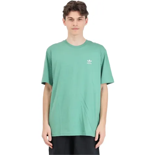 Grünes T-Shirt mit Trefoil-Logo - adidas Originals - Modalova