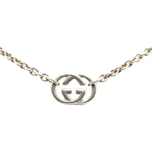 Pre-owned Silver necklaces , female, Sizes: ONE SIZE - Gucci Vintage - Modalova