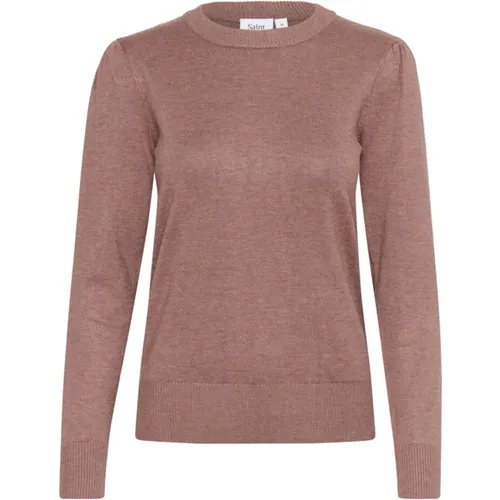 MilaSZ Pullover Strick Antler Melange , Damen, Größe: S - Saint Tropez - Modalova