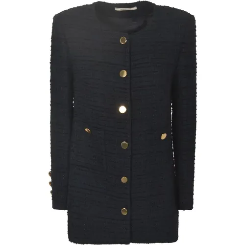 Tweed Jackets , female, Sizes: L, M, XL - Tagliatore - Modalova