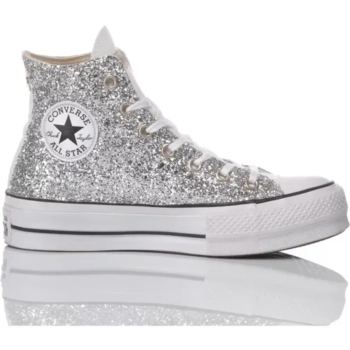 Handgefertigte Silberne Weiße Sneakers - Converse - Modalova