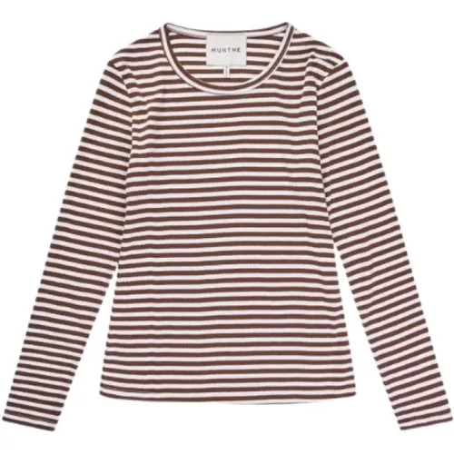 Striped Cotton Blouse , female, Sizes: L, S, XL, XS, 2XL, M, 2XS - Munthe - Modalova