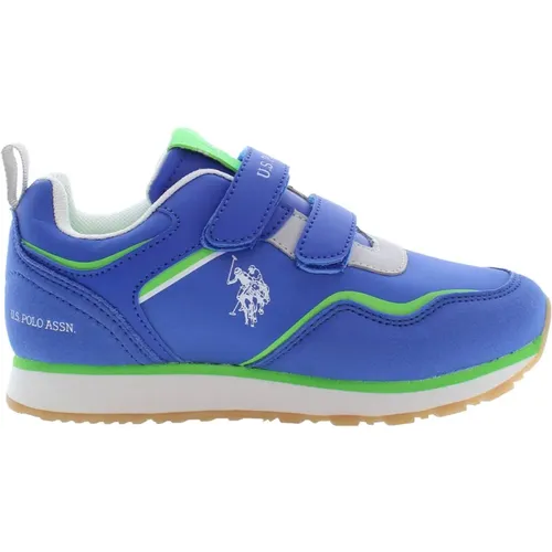 Blaue Sportschuhe mit Riemen und Logo - U.S. Polo Assn. - Modalova