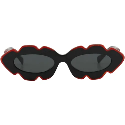 Slim Oval '0A05072' Sunglasses /Noir mikli/rouge , unisex, Sizes: S - Alain Mikli - Modalova