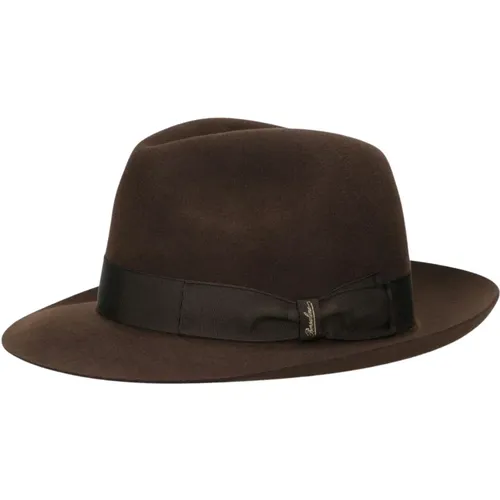 Filz Medium Krempe Hut , Herren, Größe: 56 CM - Borsalino - Modalova