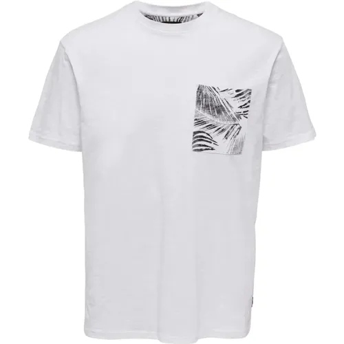 T-Shirt , Herren, Größe: L - Only & Sons - Modalova