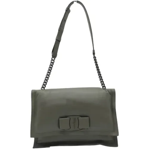 Pre-owned Leather shoulder-bags , female, Sizes: ONE SIZE - Salvatore Ferragamo Pre-owned - Modalova