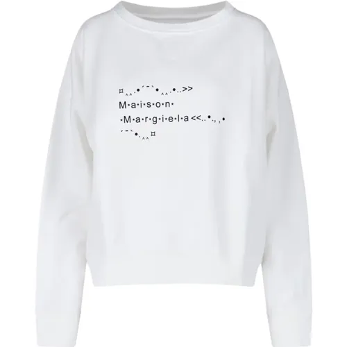 Weißer Bequemer Modischer Pullover , Damen, Größe: S - Maison Margiela - Modalova