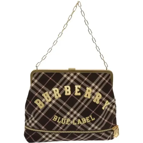 Pre-owned Canvas schultertasche , Damen, Größe: ONE Size - Burberry Vintage - Modalova