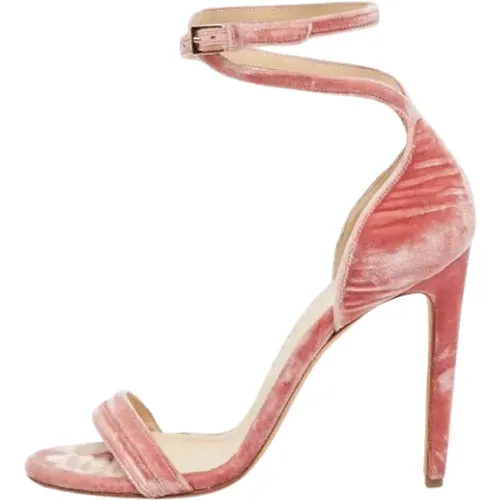 Pre-owned Velvet sandals , female, Sizes: 7 UK - Chloé Pre-owned - Modalova