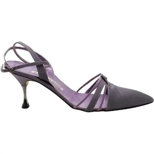 Pre-owned Cotton heels , female, Sizes: 4 1/2 UK - Manolo Blahnik Pre-owned - Modalova