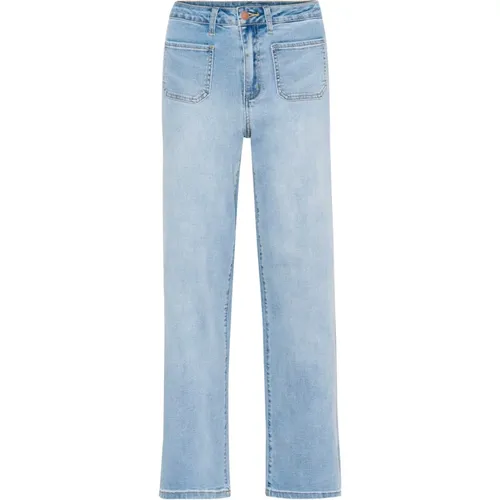 Flared Jeans Light Washed Denim , female, Sizes: S - Kaffe - Modalova