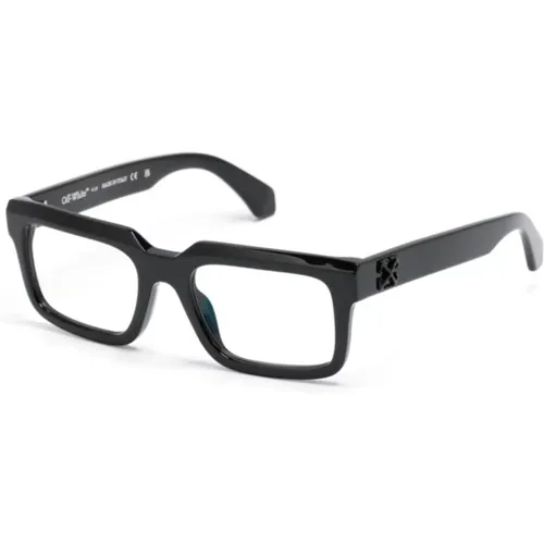 Schwarze Optische Brille für den Alltag , unisex, Größe: 54 MM - Off White - Modalova