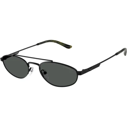 Ea2157 Matte Sunglasses Dark Grey , unisex, Sizes: 54 MM - Emporio Armani - Modalova