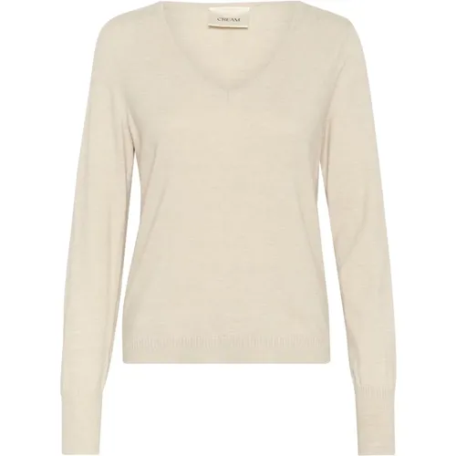 Knit Pullover Ancient Scroll Melange , female, Sizes: M, L, 2XL - Cream - Modalova