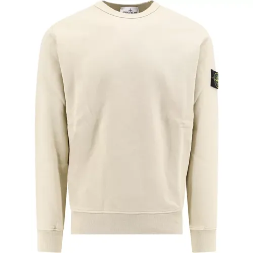 Sweatshirt Ribbed Crew-Neck AW24,Weiße Pullover für Männer - Stone Island - Modalova