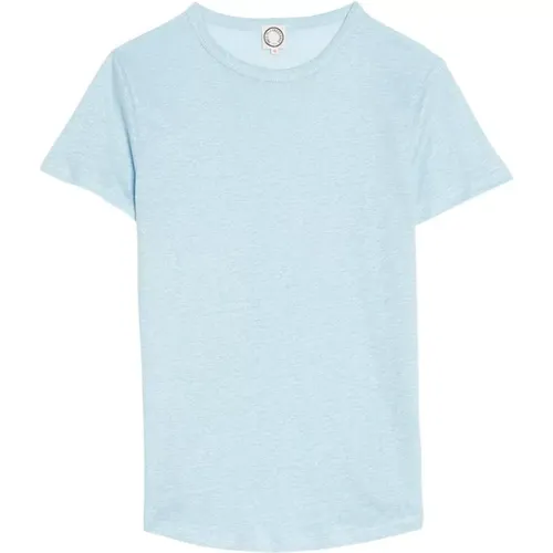 Hellblaues Leinen T-Shirt,Kobaltblaues Leinen T-Shirt - Ines De La Fressange Paris - Modalova