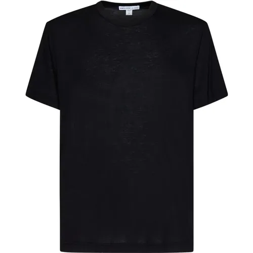 Schwarzes Rundhals-T-Shirt , Herren, Größe: XL - James Perse - Modalova