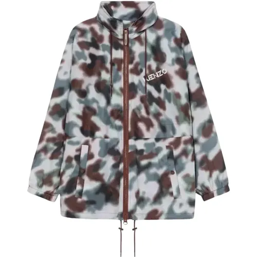 Cloud Camo Kapuzenjacke , Damen, Größe: XS - Kenzo - Modalova