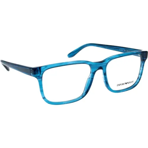 Stylish Original Prescription Glasses for Men , male, Sizes: 55 MM - Emporio Armani - Modalova