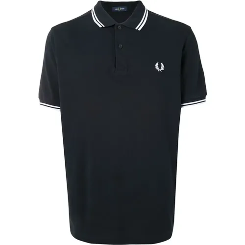 Blau Besticktes Logo Poloshirt - Fred Perry - Modalova