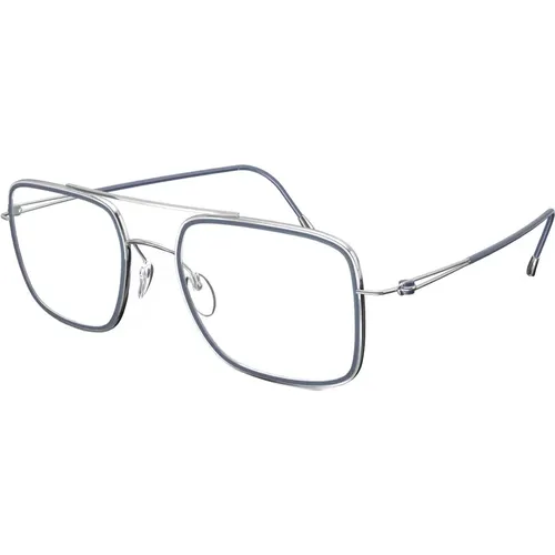 Lite Duet Eyewear Frames Pacific Blue , unisex, Sizes: 53 MM - Silhouette - Modalova