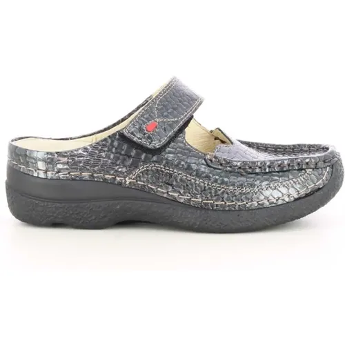 Antraciet Roll Slipper Schuhe , Damen, Größe: 40 EU - Wolky - Modalova