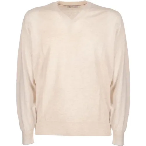 Cotton V-Neck Sweater , male, Sizes: 3XL - BRUNELLO CUCINELLI - Modalova