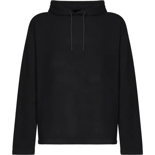 Schwarzer Baumwollkapuzenpullover , Herren, Größe: M - Hevo - Modalova