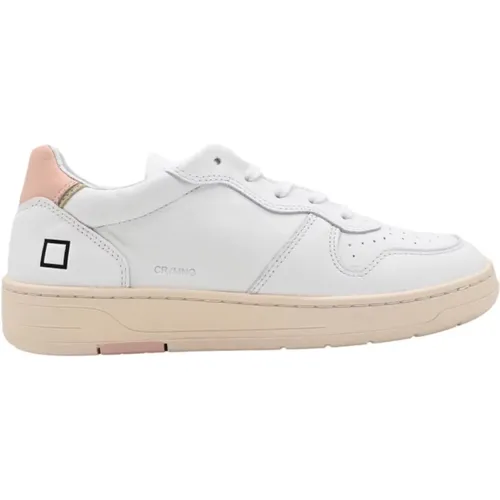 Court Mono Sneakers White Pink , female, Sizes: 3 UK, 8 UK, 7 UK, 6 UK - D.a.t.e. - Modalova