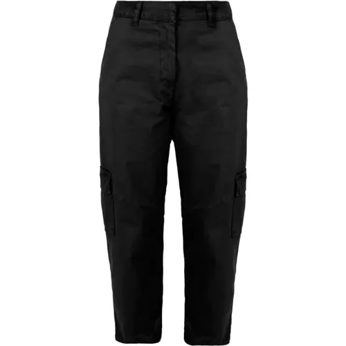 Heavy Stretch Cotton Satin Cargo Pants , female, Sizes: XS, M, S, XL, 2XS, L - BomBoogie - Modalova