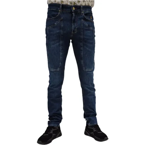 Slim Fit Patch Jeans , Herren, Größe: W35 - Jeckerson - Modalova