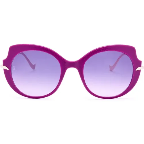 Violet Handmade Nylon Metal Glasses , male, Sizes: ONE SIZE - Caroline Abram - Modalova