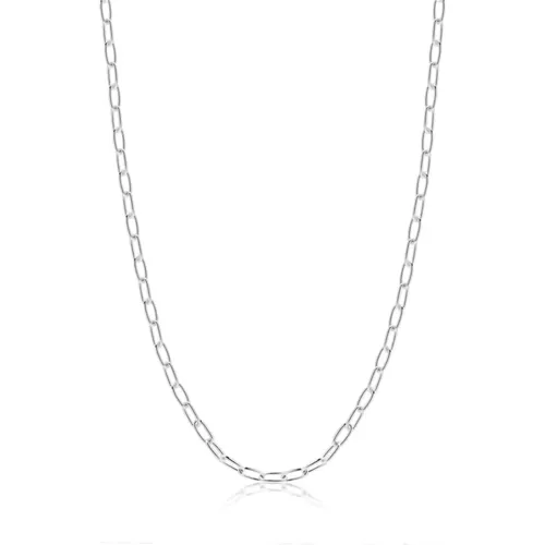 Delicate Paperclip Chain Necklace , male, Sizes: ONE SIZE - Nialaya - Modalova