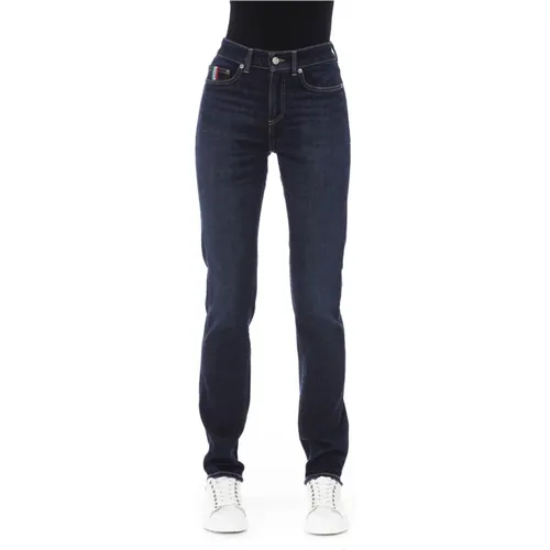 Regular Jeans with Logo Button , female, Sizes: W31 - Baldinini - Modalova