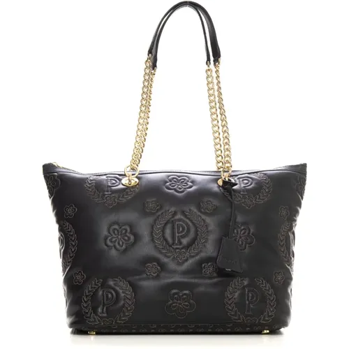 Heritage Shopper Bag with Metal Chain , female, Sizes: ONE SIZE - Pollini - Modalova