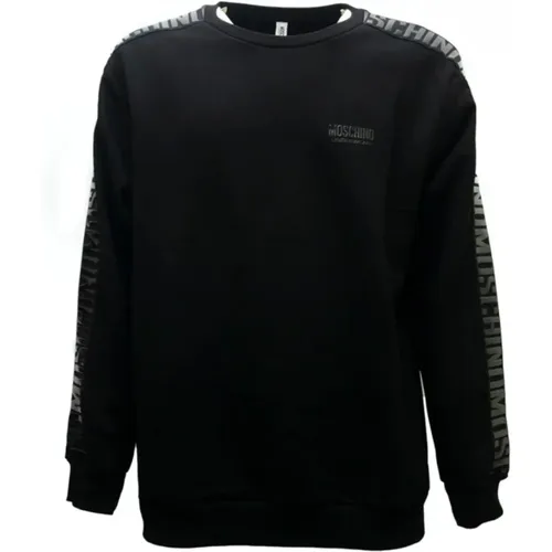 Ribbed Sweater with Logo Details , male, Sizes: XL, S - Moschino - Modalova