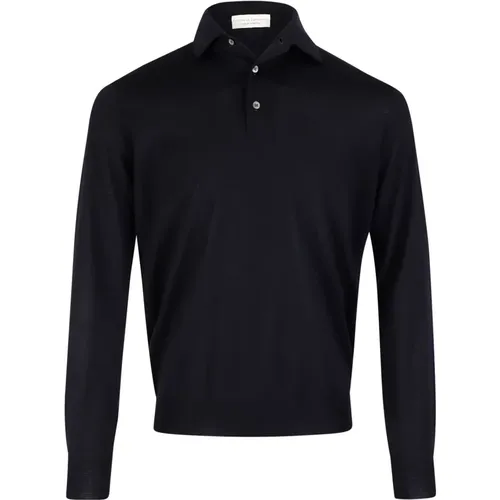 Herren Polo Sweatshirt mit langen Ärmeln , Herren, Größe: XL - Filippo De Laurentiis - Modalova