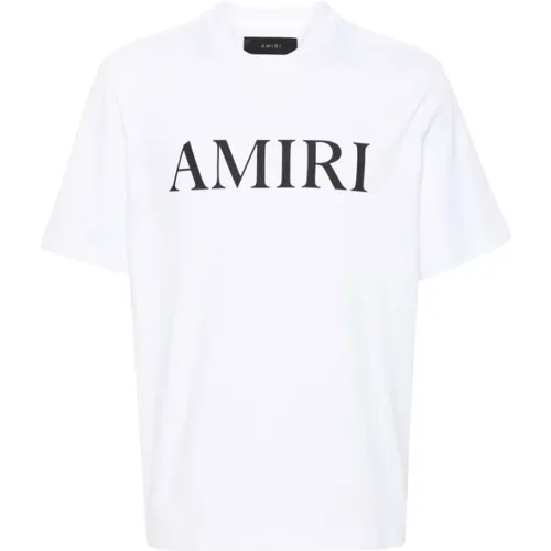 Weiße Baumwoll-Crew-Neck-T-Shirt , Herren, Größe: XL - Amiri - Modalova