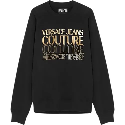 Logo Crewneck Sweatshirt verkehrt herum,Sweatshirts - Versace Jeans Couture - Modalova