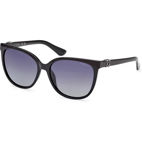 Polarisierte schwarze Sonnenbrille , Damen, Größe: ONE Size - Guess - Modalova